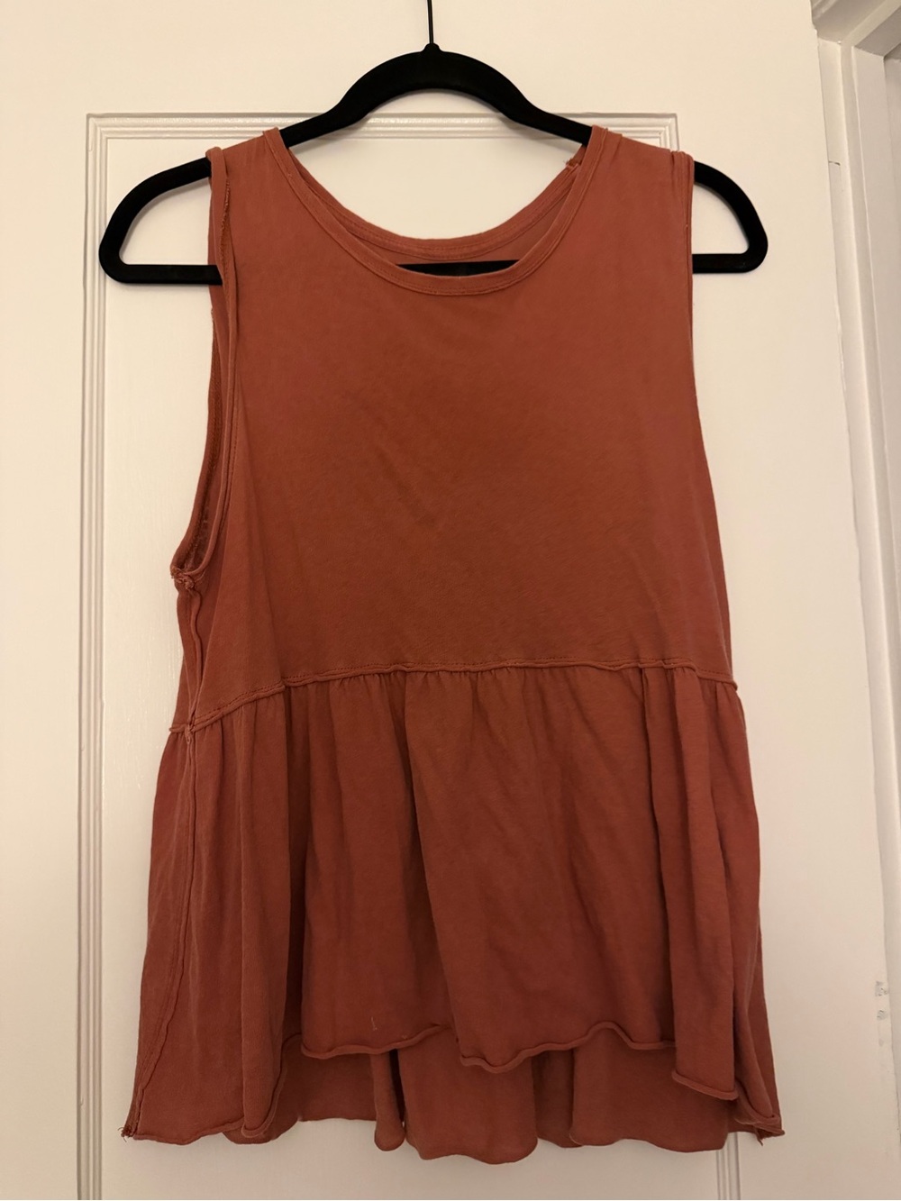 Free People Rust Tiered Tank Top